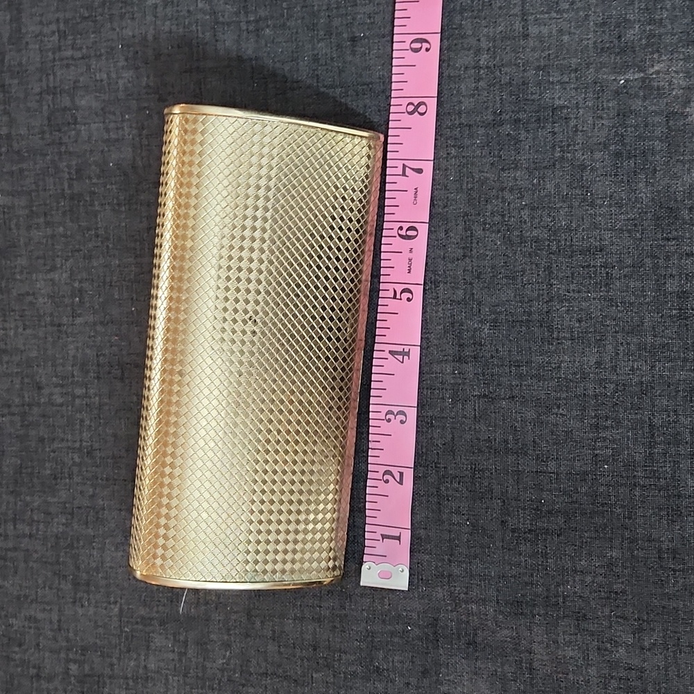 Vintage Midcentury Stamped Brass Envelope Clutch Purse With Mirror - Picture 4 of 6